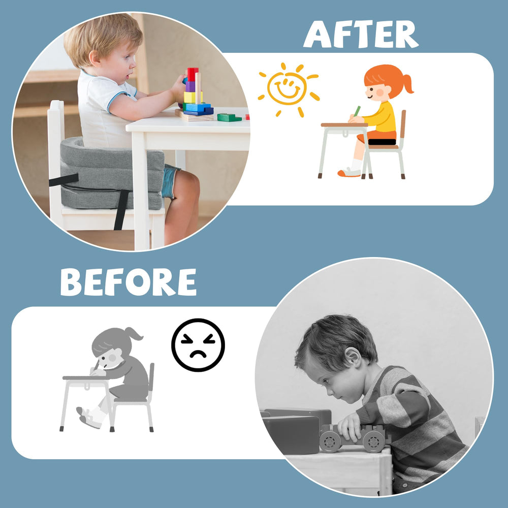 ROYALAY booster seat is lightweight and portable for travel and outdoors