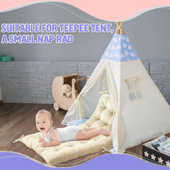 ROYALAY nap-time moment on apricot mat suggests cozy cushioned rest between play sessions