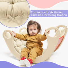 ROYALAY kids playing on apricot mat demonstrates versatile floor lounging and climbing space