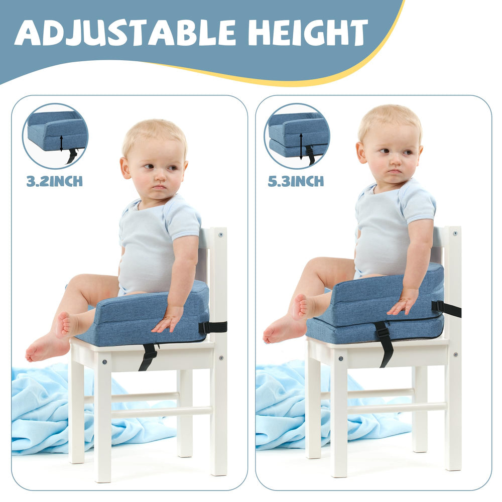 ROYALAY booster seat on chair showing height-adjustable support for growing kids