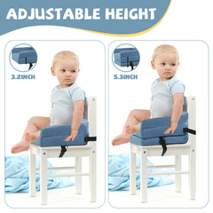 ROYALAY booster seat on chair showing height-adjustable support for growing kids