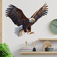 RoyoLam bald eagle wall sticker in living room brightens space with removable decor.
