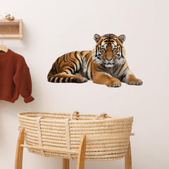 RoyoLam lifelike lying tiger decal packaging shown on roll