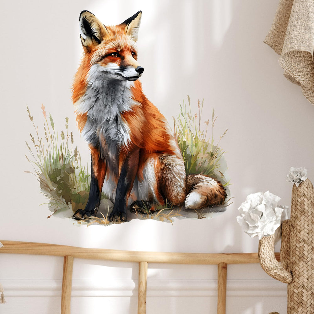 RoyoLam fox wall decal removable peel-and-stick for easy living room updates