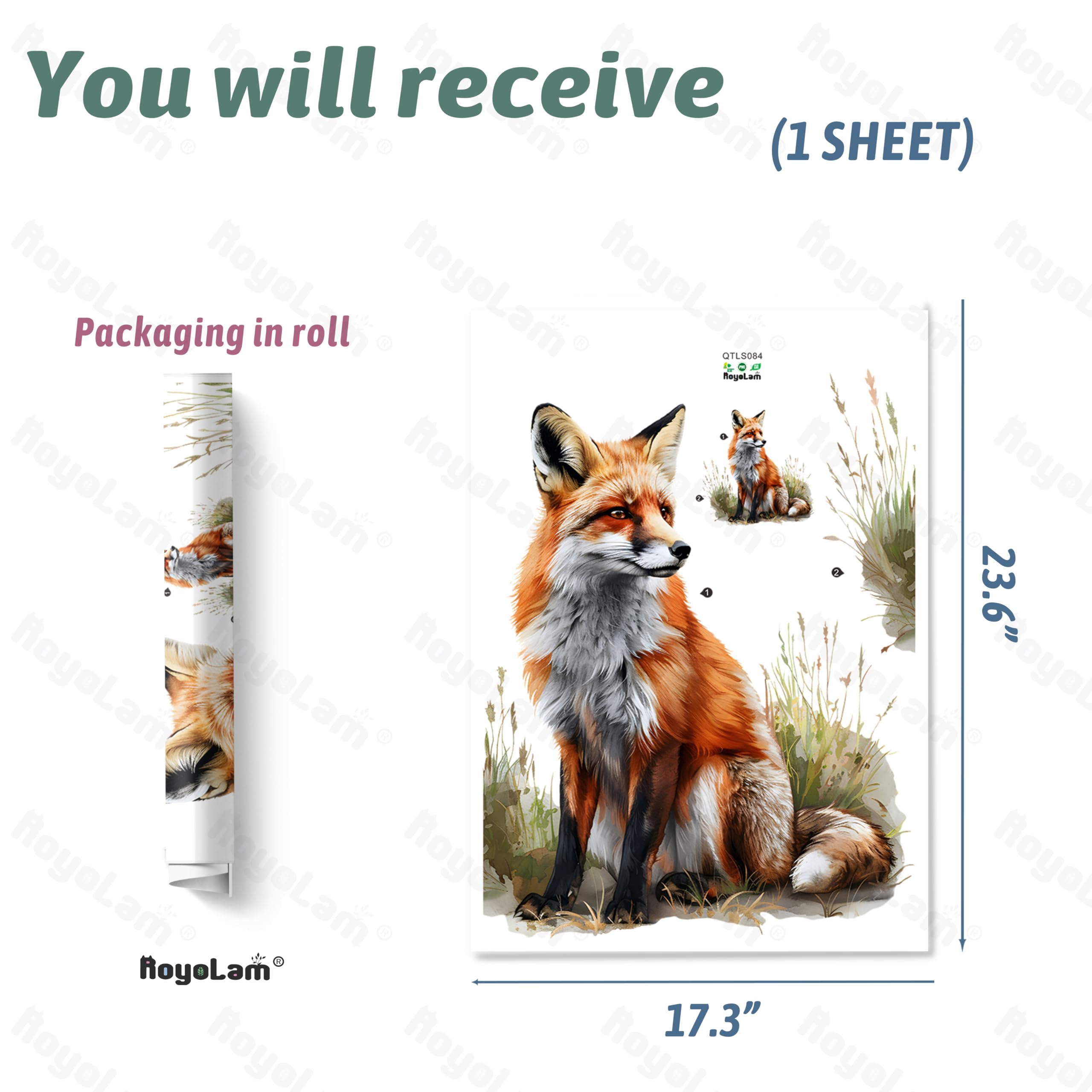 RoyoLam fox in grass wall art creates playful focal point in nursery