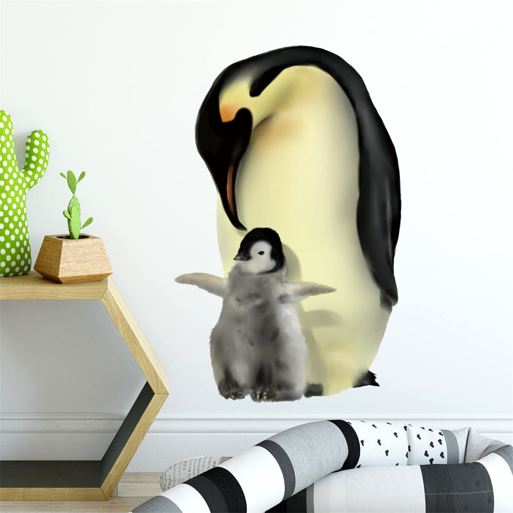 RoyoLam penguin decal sheet brightens nursery walls for cheerful spaces