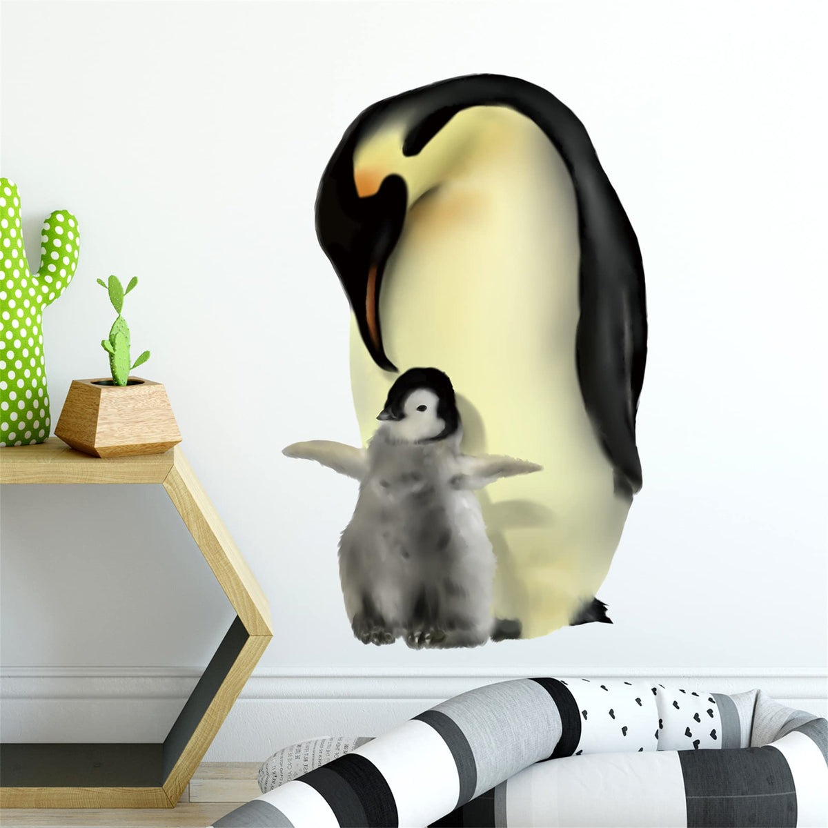 RoyoLam penguin decal sheet brightens nursery walls for cheerful spaces