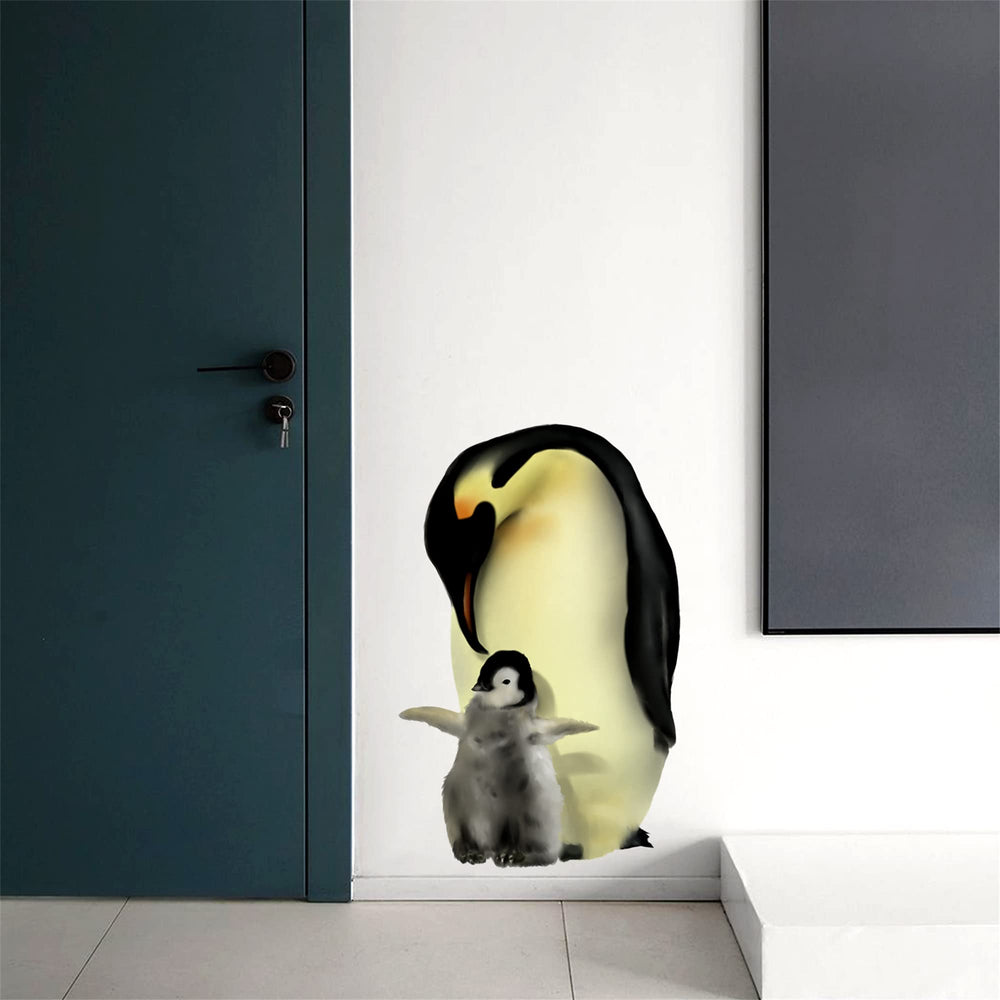 RoyoLam penguin nursery decor creates a friendly playroom focal point
