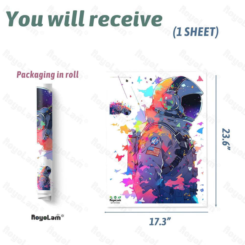 RoyoLam removable peel and stick wall decal on smooth surface without residue