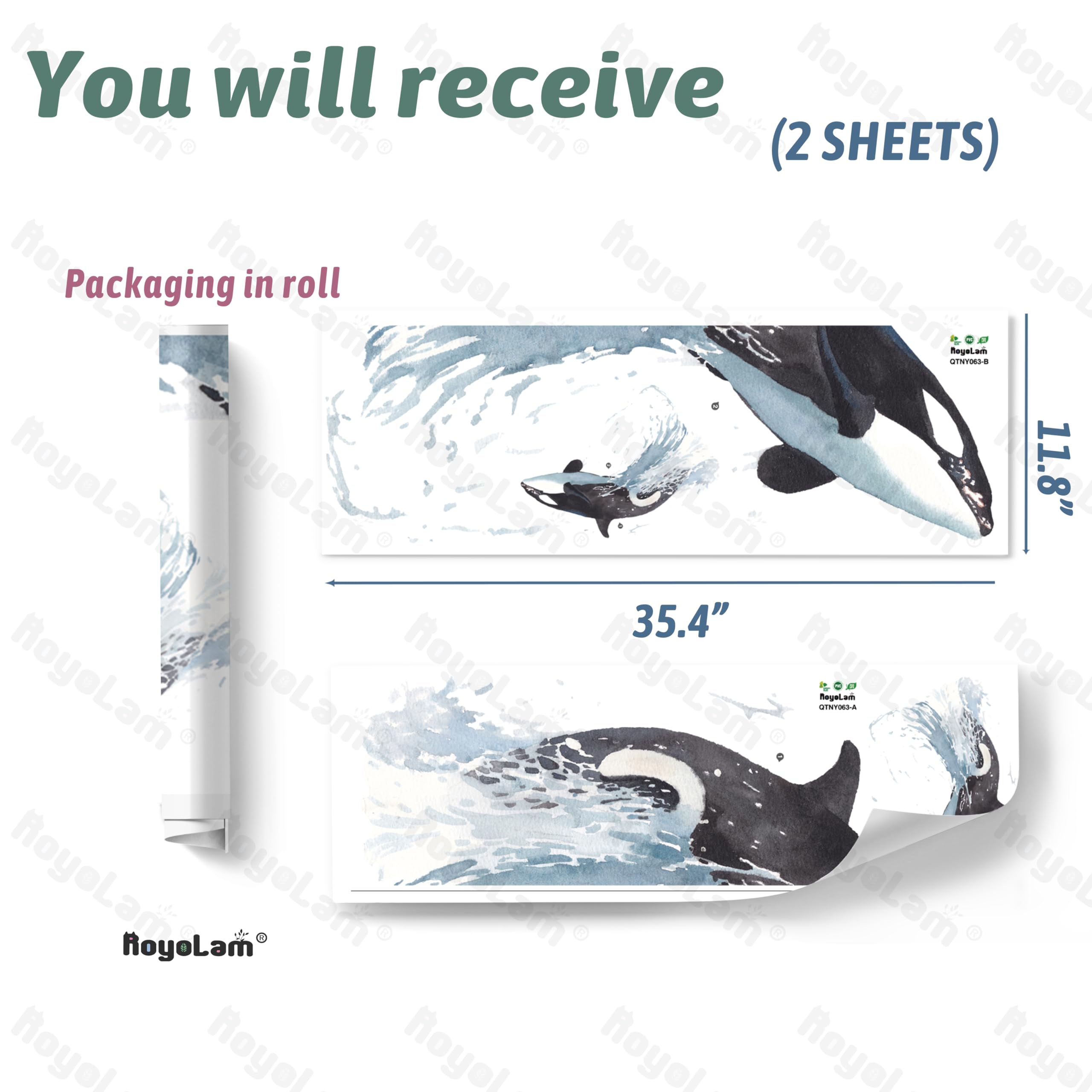 RoyoLam waterproof peel-and-stick decal on smooth surfaces is renter-friendly.