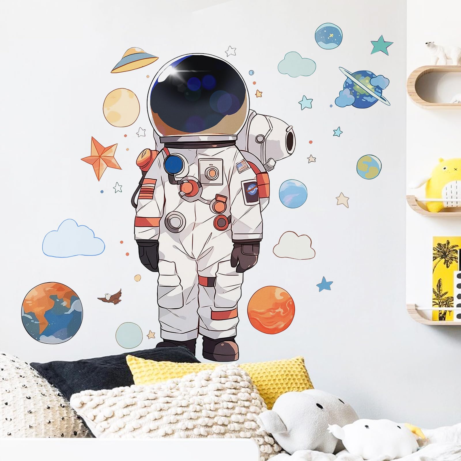 RoyoLam wall sticker featuring stars; quick, removable decor for bedrooms.