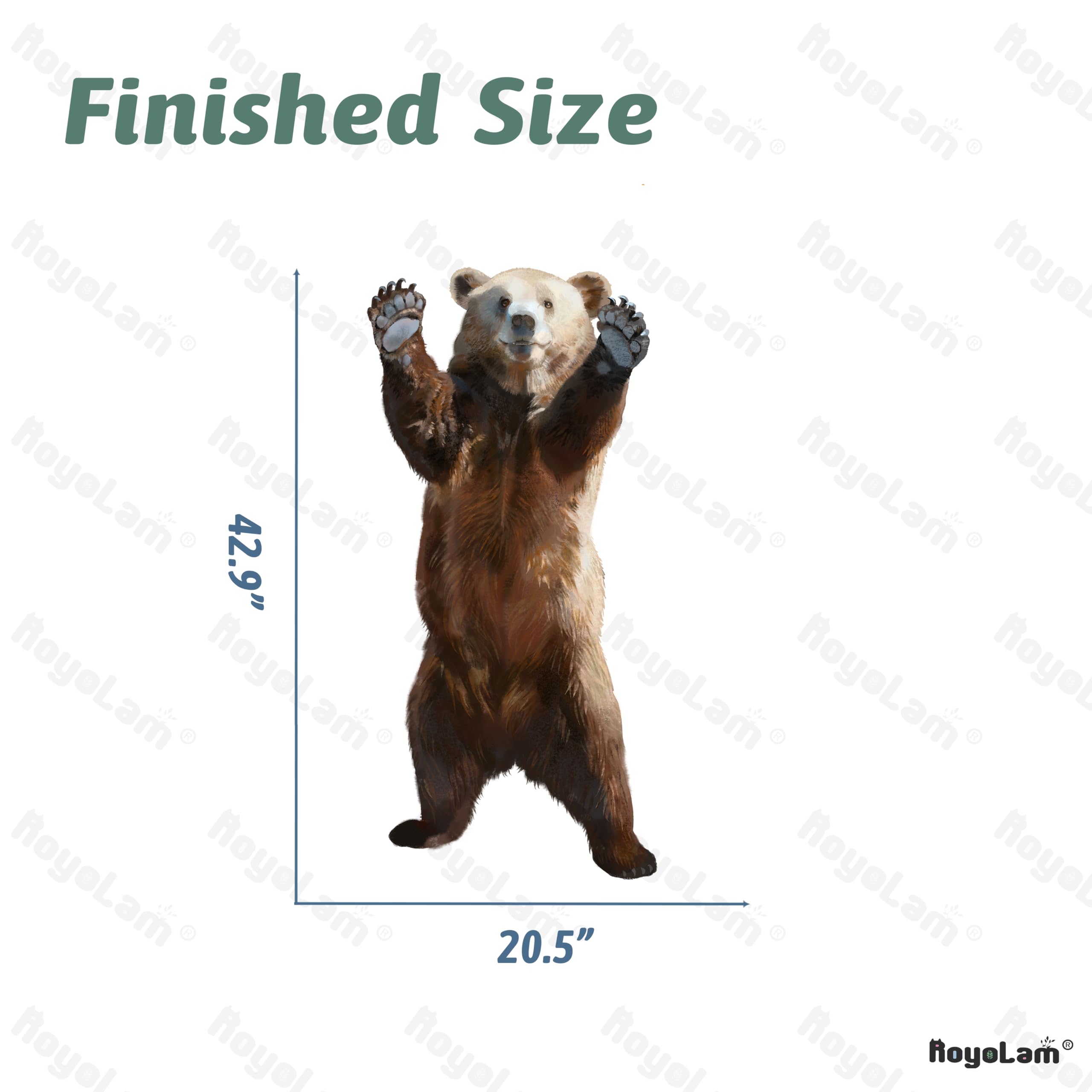 RoyoLam brown bear wall decal for classroom inspiration and fun.