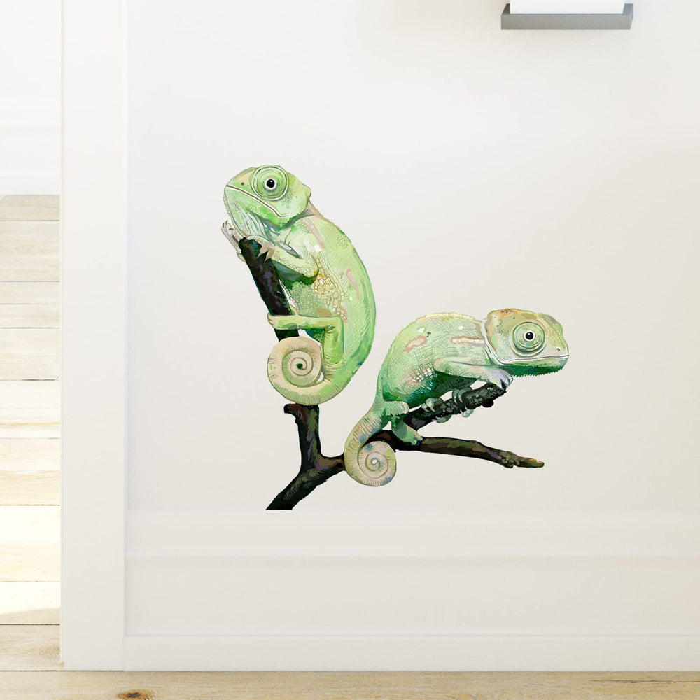 RoyoLam chameleons wall art on nursery wall brightening play space