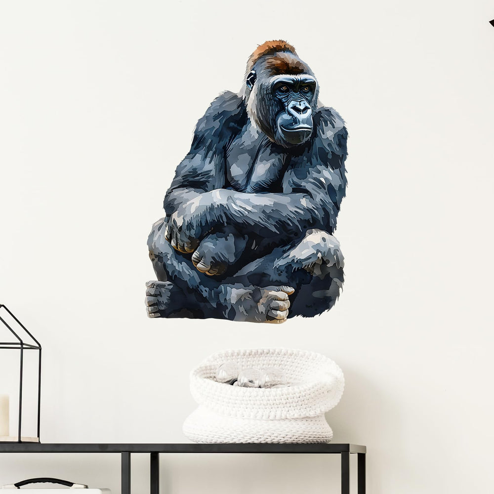 RoyoLam gorilla wall sticker in classroom setting creates engaging, friendly learning ambiance.