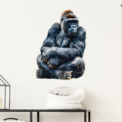 RoyoLam gorilla wall sticker in classroom setting creates engaging, friendly learning ambiance.