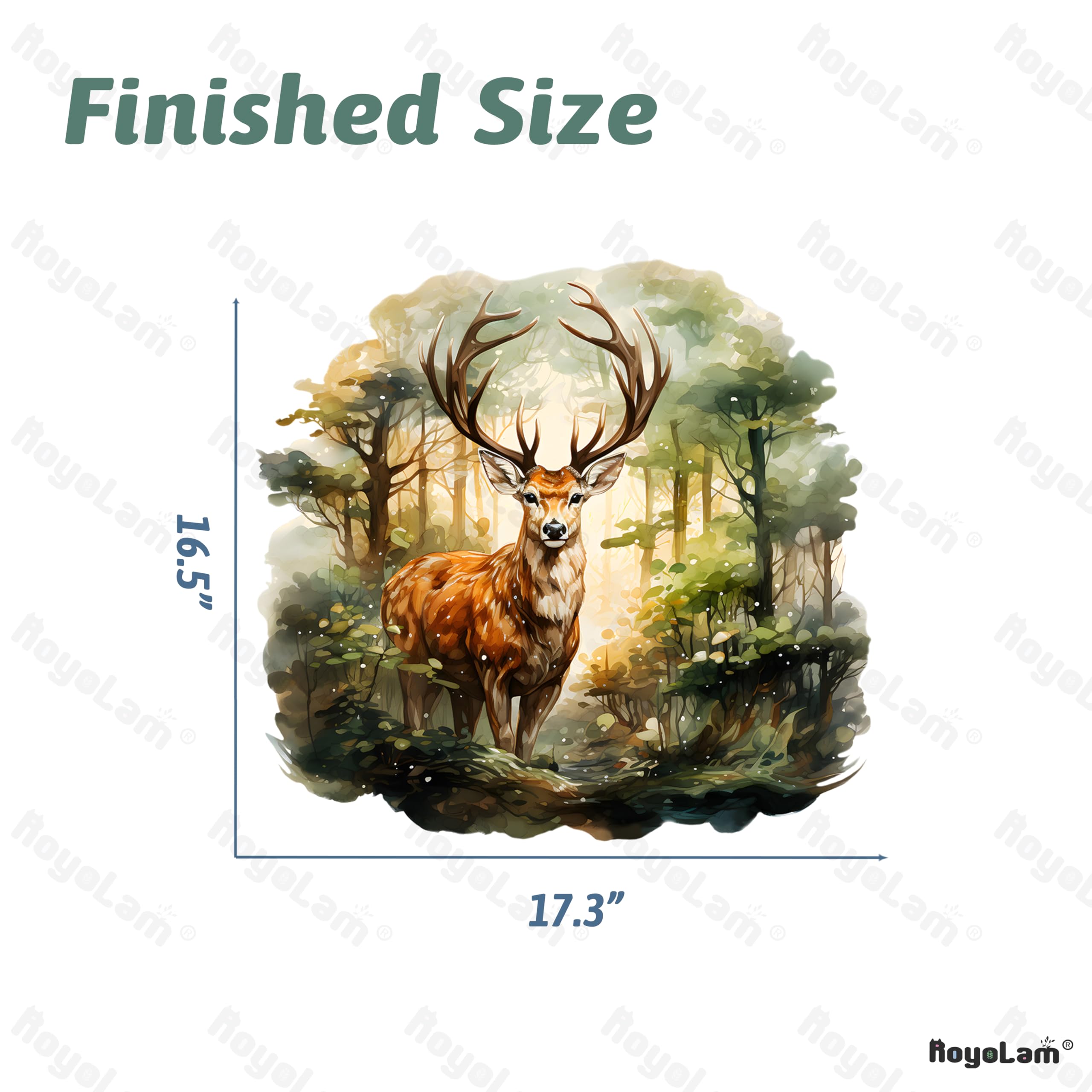 RoyoLam deer forest wall decal PVC material is removable for renters