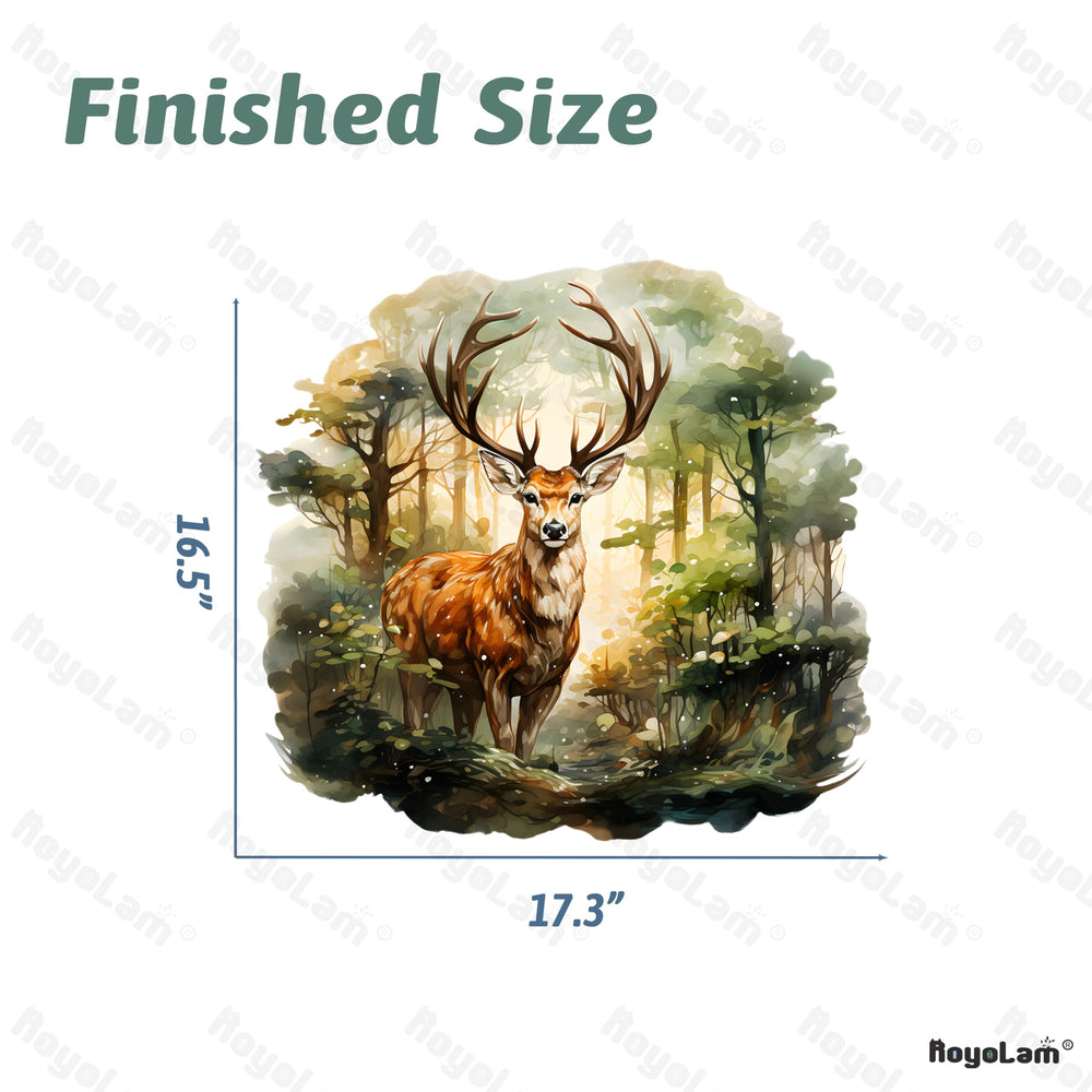 RoyoLam deer forest wall decal PVC material is removable for renters