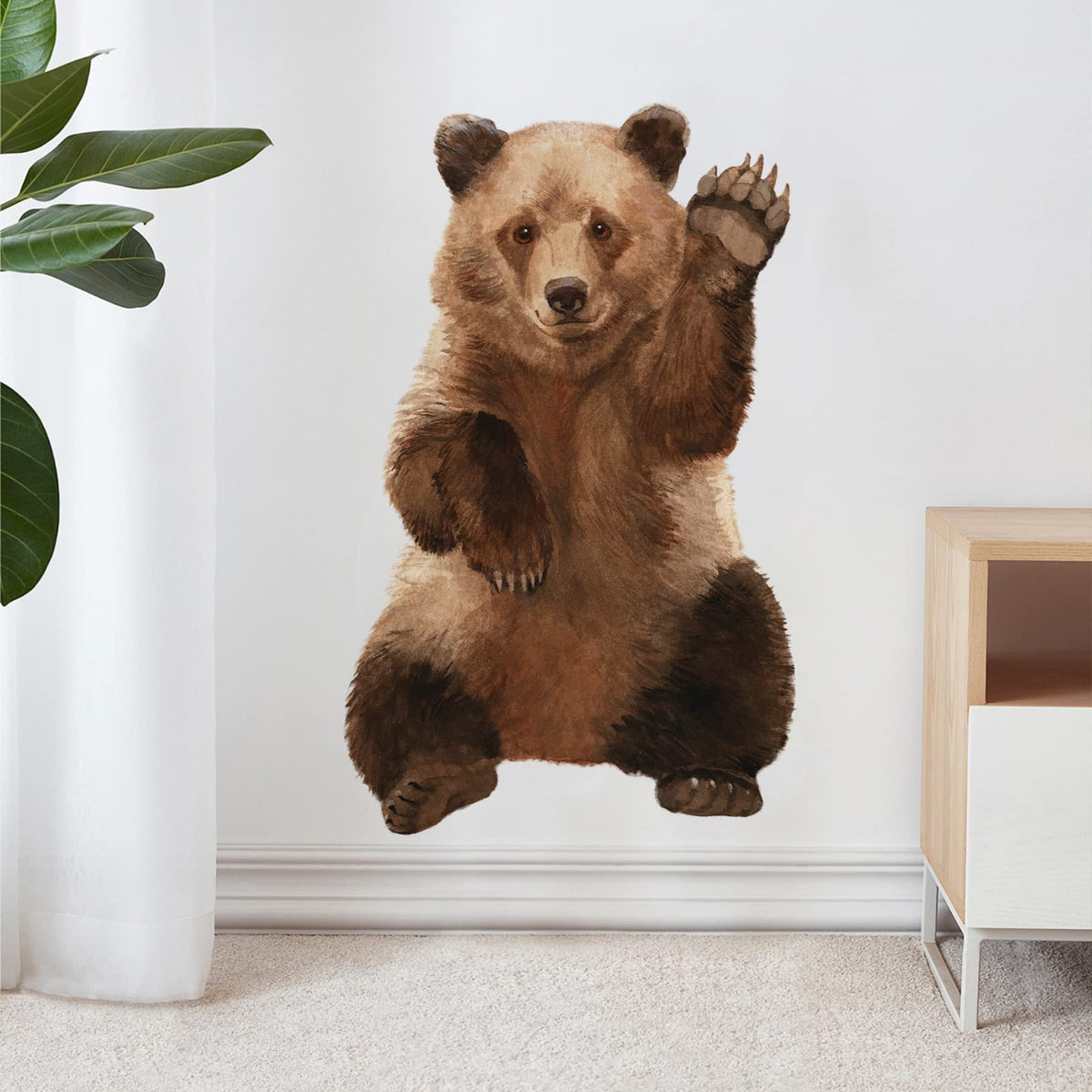 RoyoLam Hello Bear wall decal full sheet bright nursery-ready decor.
