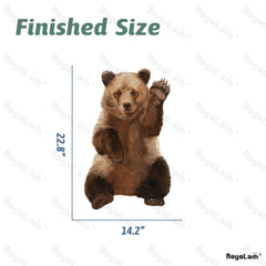 RoyoLam Hello Bear waterproof vinyl for durable decor in bathrooms.