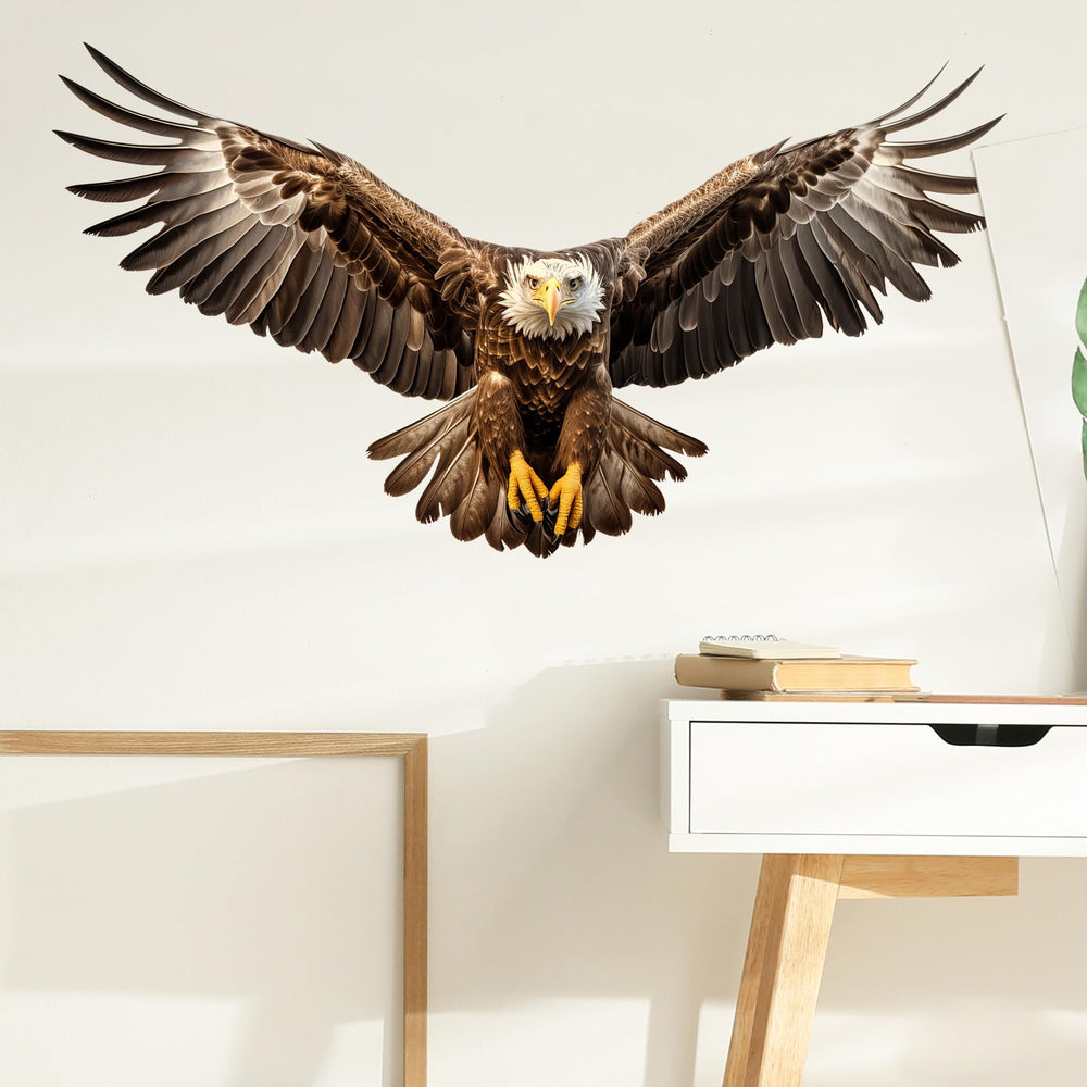 RoyoLam lifelike eagle wall decal PVC material removable and waterproof