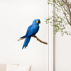 RoyoLam Macaw wall decal in-use on smooth wall for easy setup.