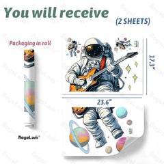 RoyoLam Minstrel wall sticker in bright colors to enliven living spaces.