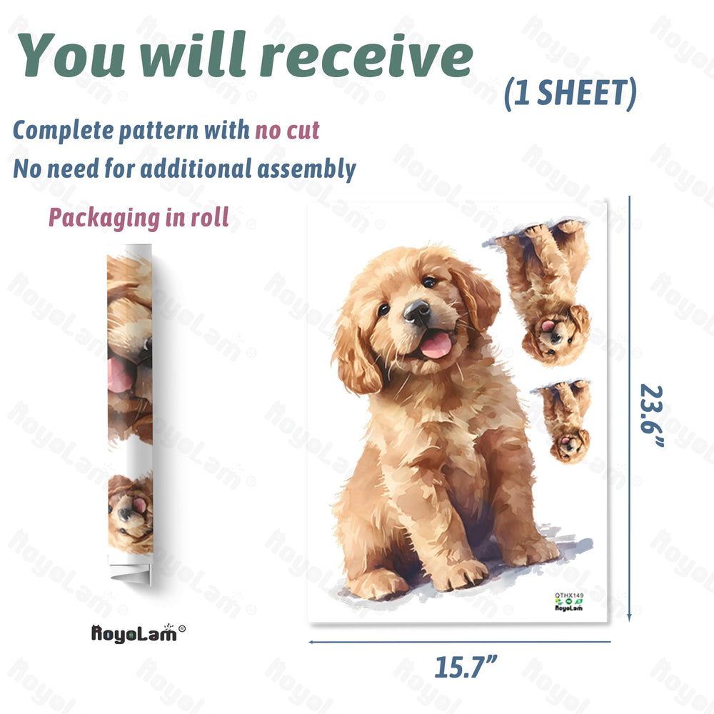 RoyoLam Peel-and-stick wall art offers easy removal with no residue.