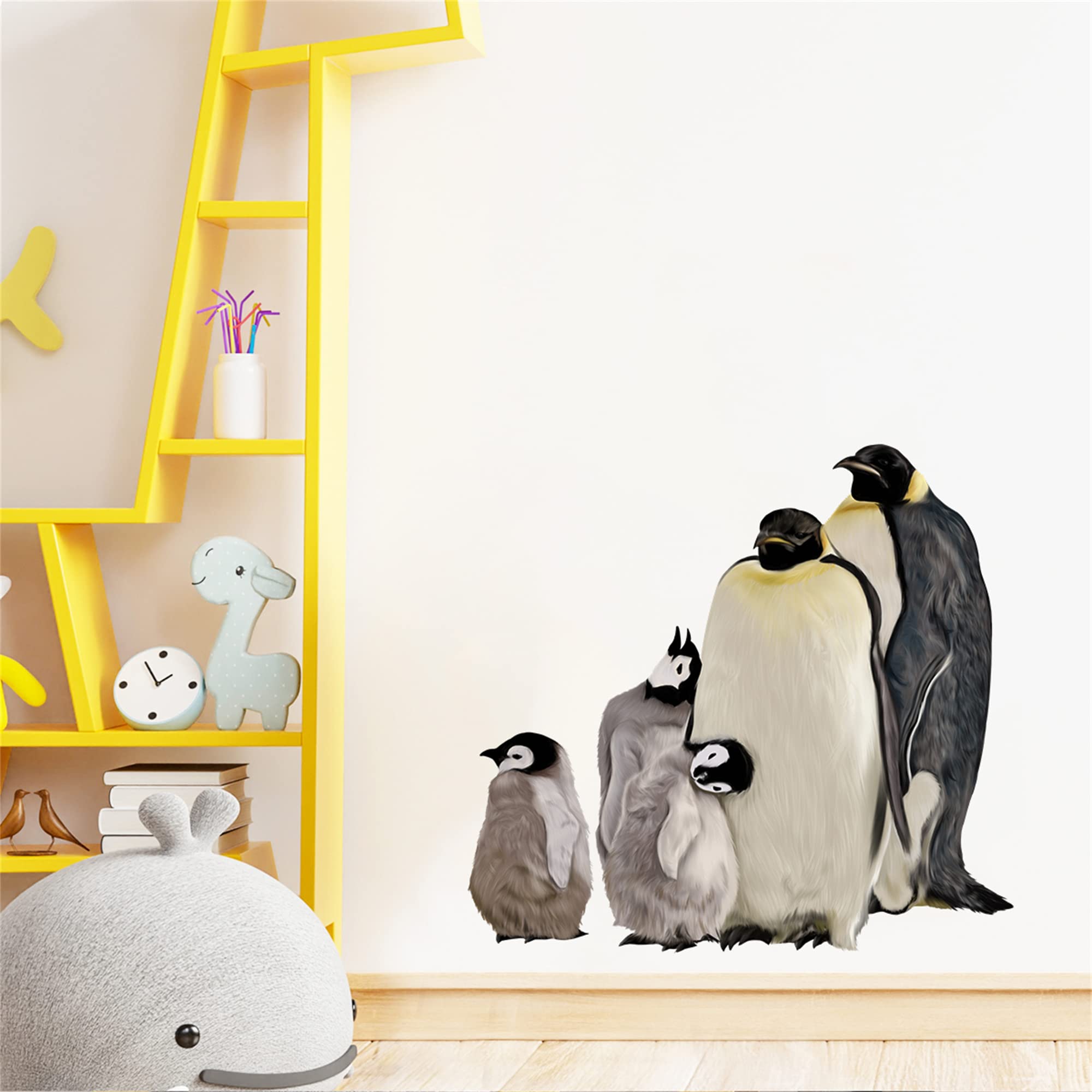 Royolam penguin-family-bedroom-decor adds cheerful atmosphere for learning and cozy evenings.