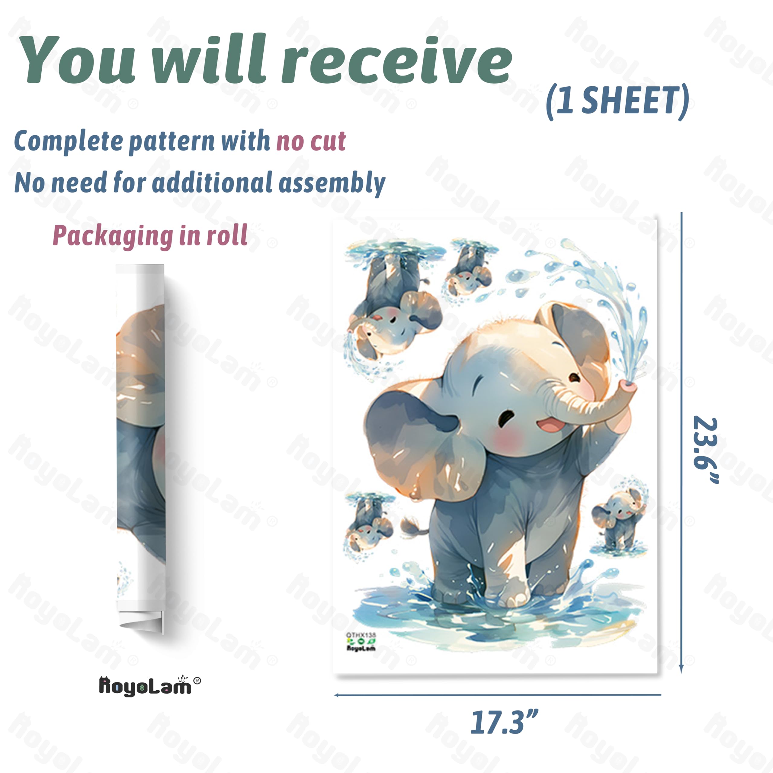 Royolam removable peel-and-stick wall art for quick repositioning.
