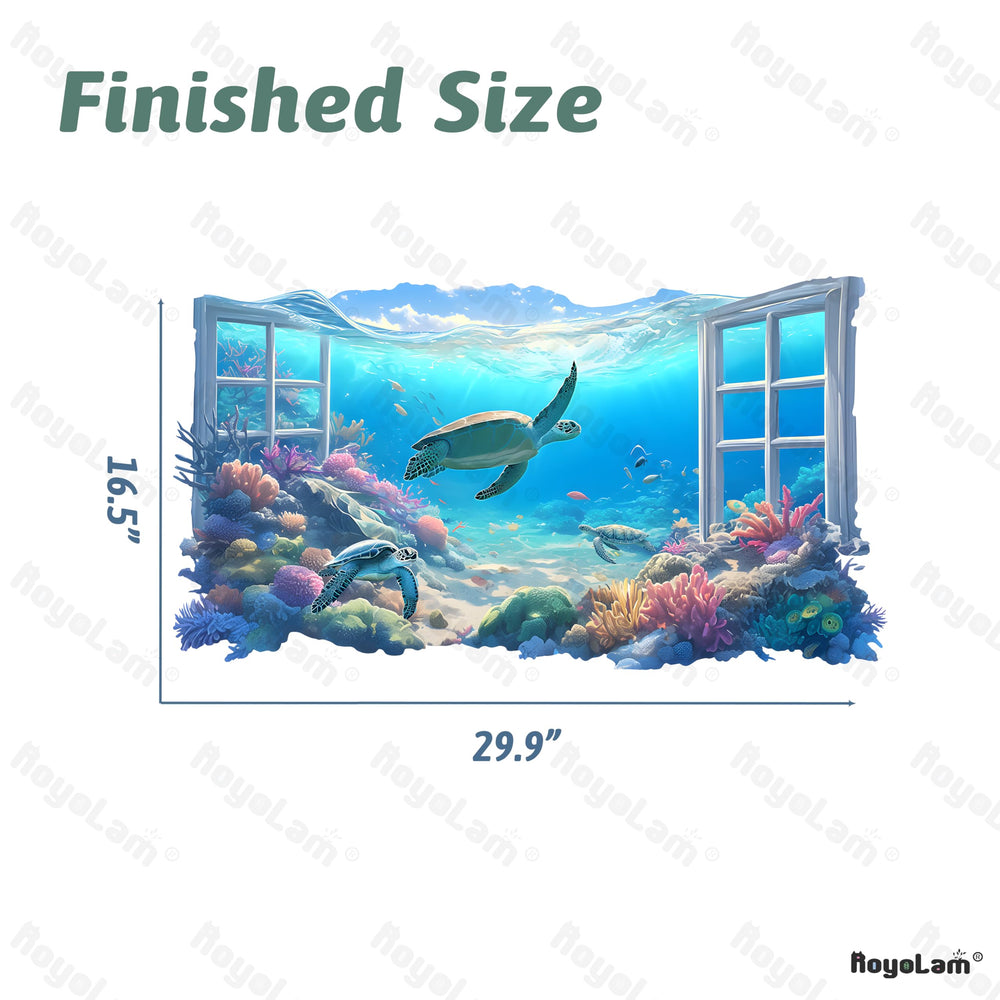 RoyoLam 3D fake window wall sticker creates a magical window effect in living spaces.