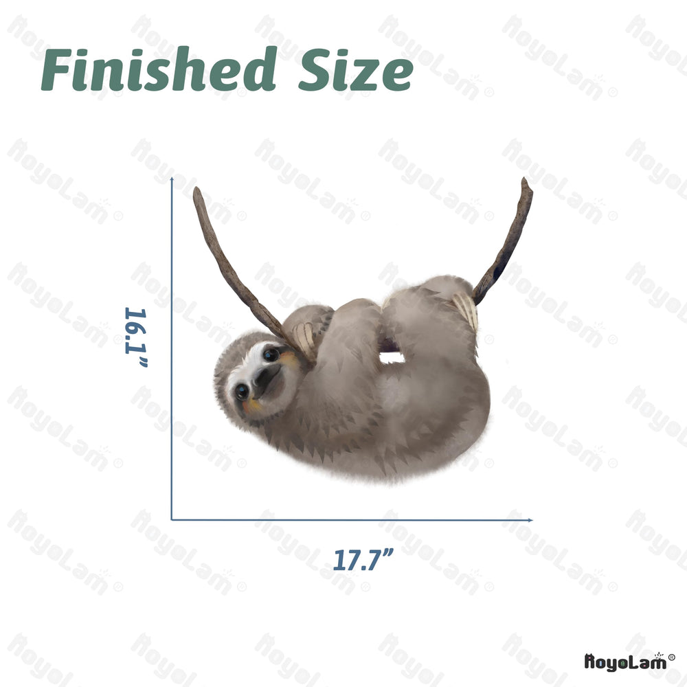 RoyoLam Little Sloth decal is waterproof and removable for bedrooms and playrooms