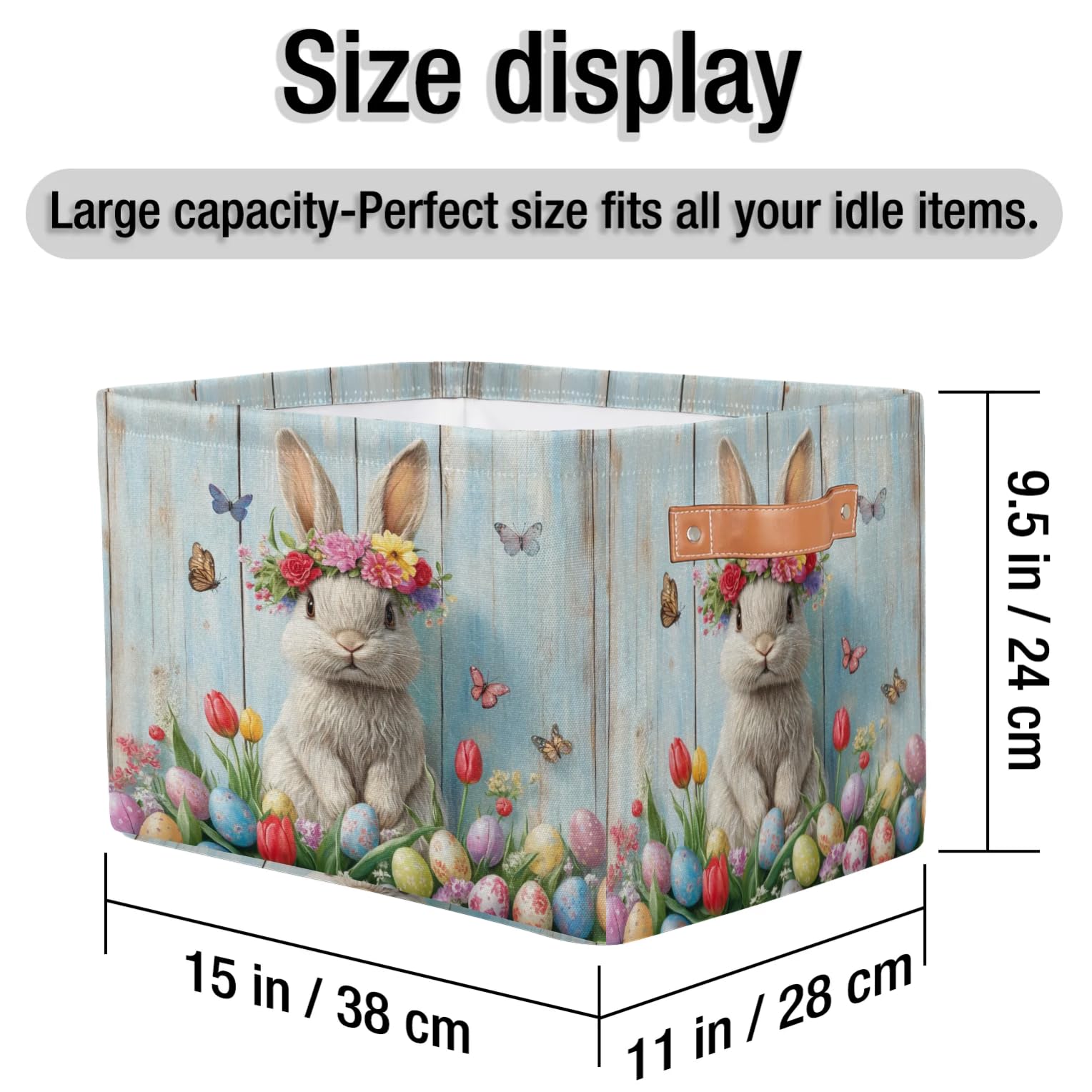 RPWOBBYQ collapsible storage bin folds flat for compact closet organization.