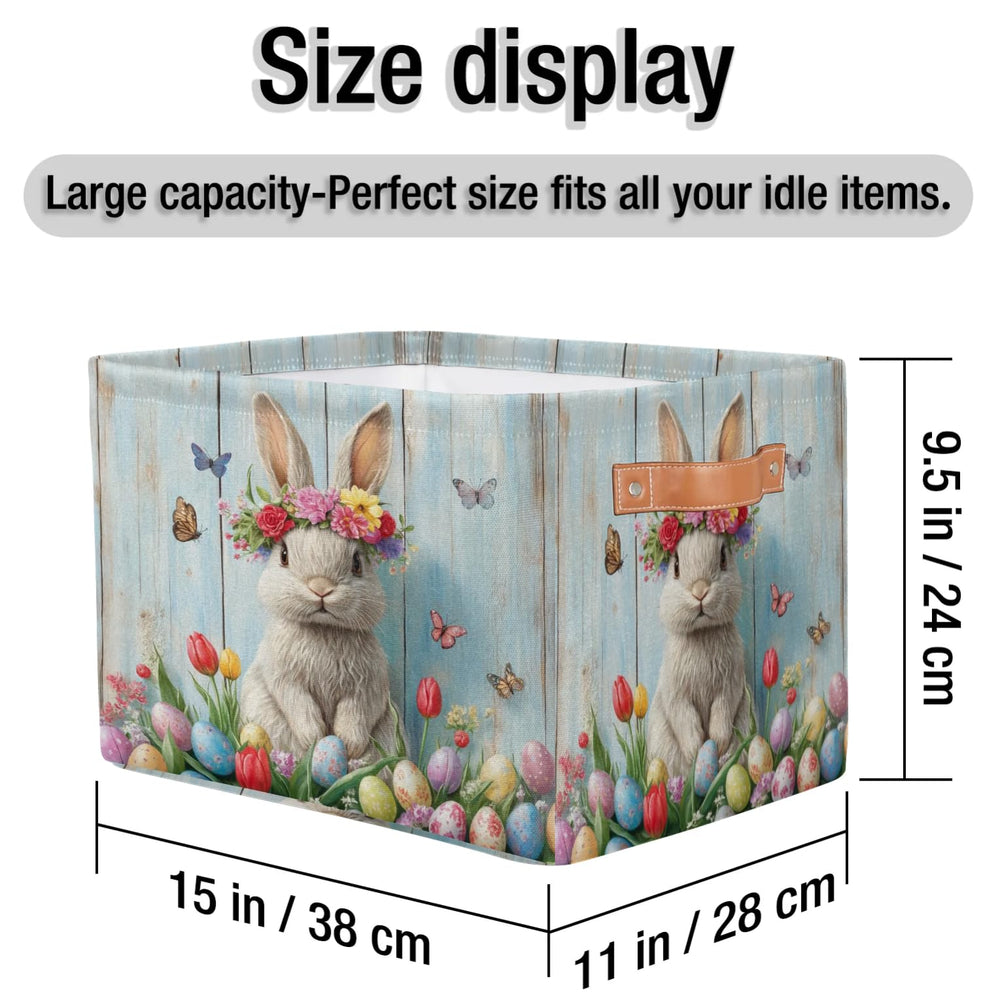 RPWOBBYQ collapsible storage bin folds flat for compact closet organization.