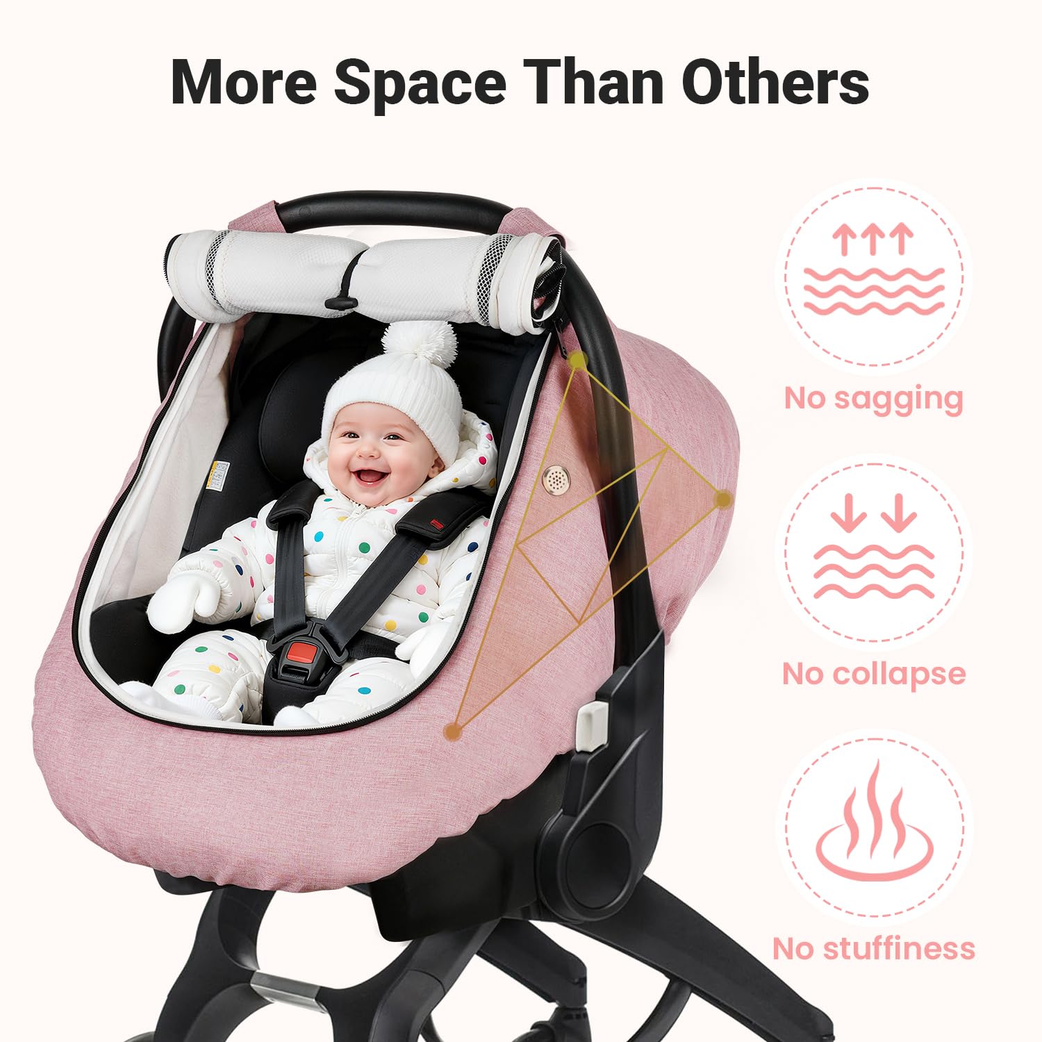 Rquiet car-seat-cover-waterproof-fabric protects against rain and spills for busy families.
