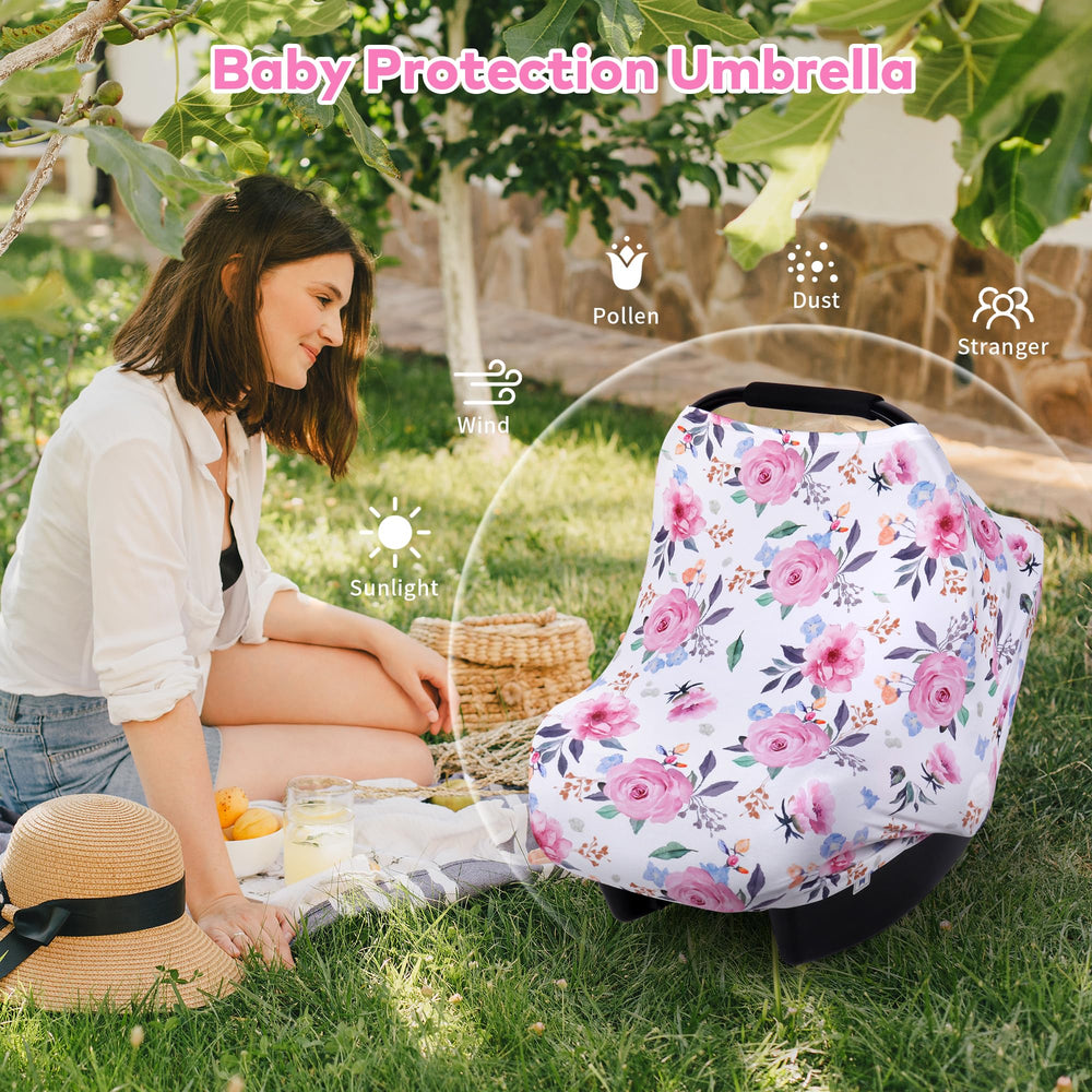 Rquiet shopping-cart-cover shields baby during grocery trips with breathable fabric