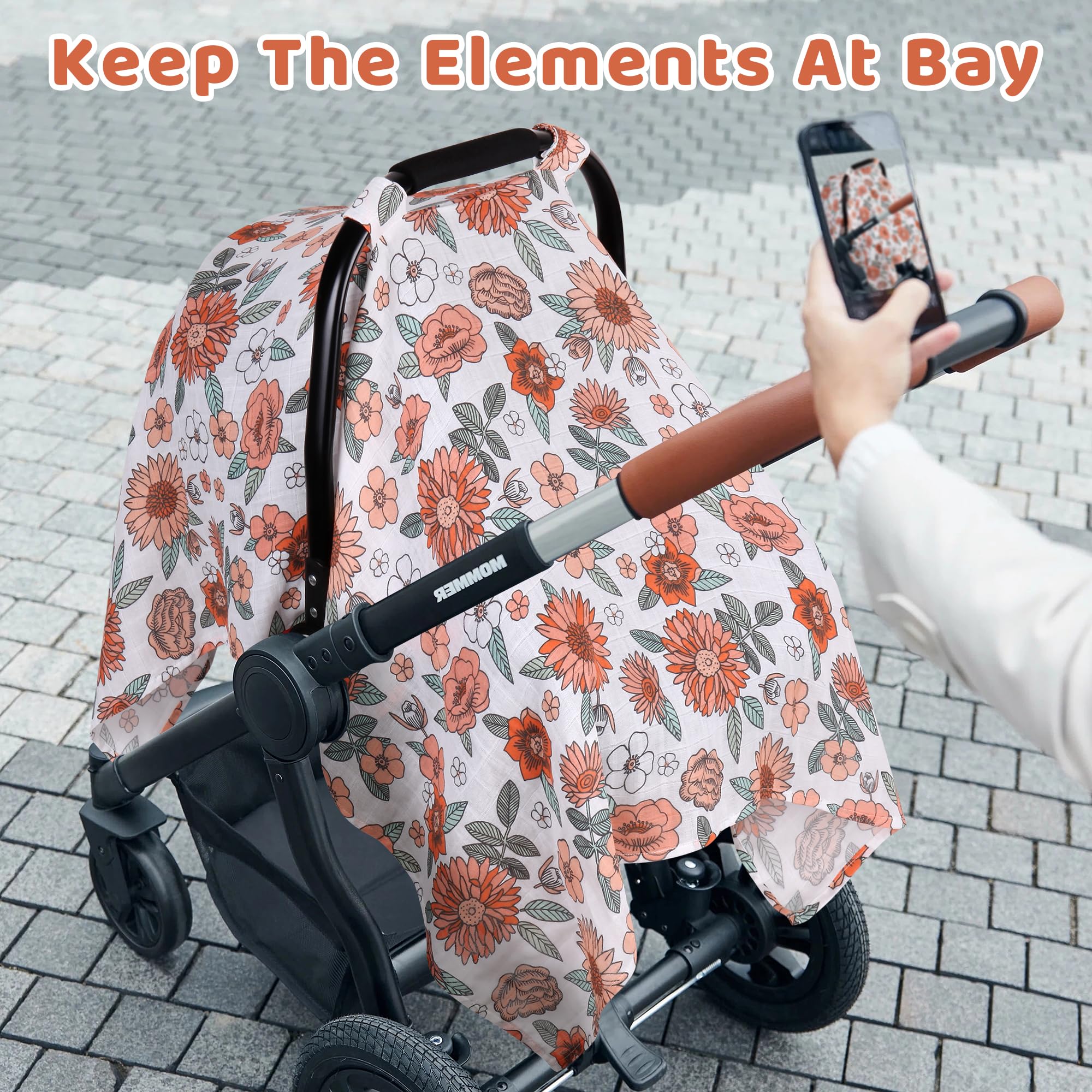 Rquiet universal large-size cover fits most car seats and strollers.