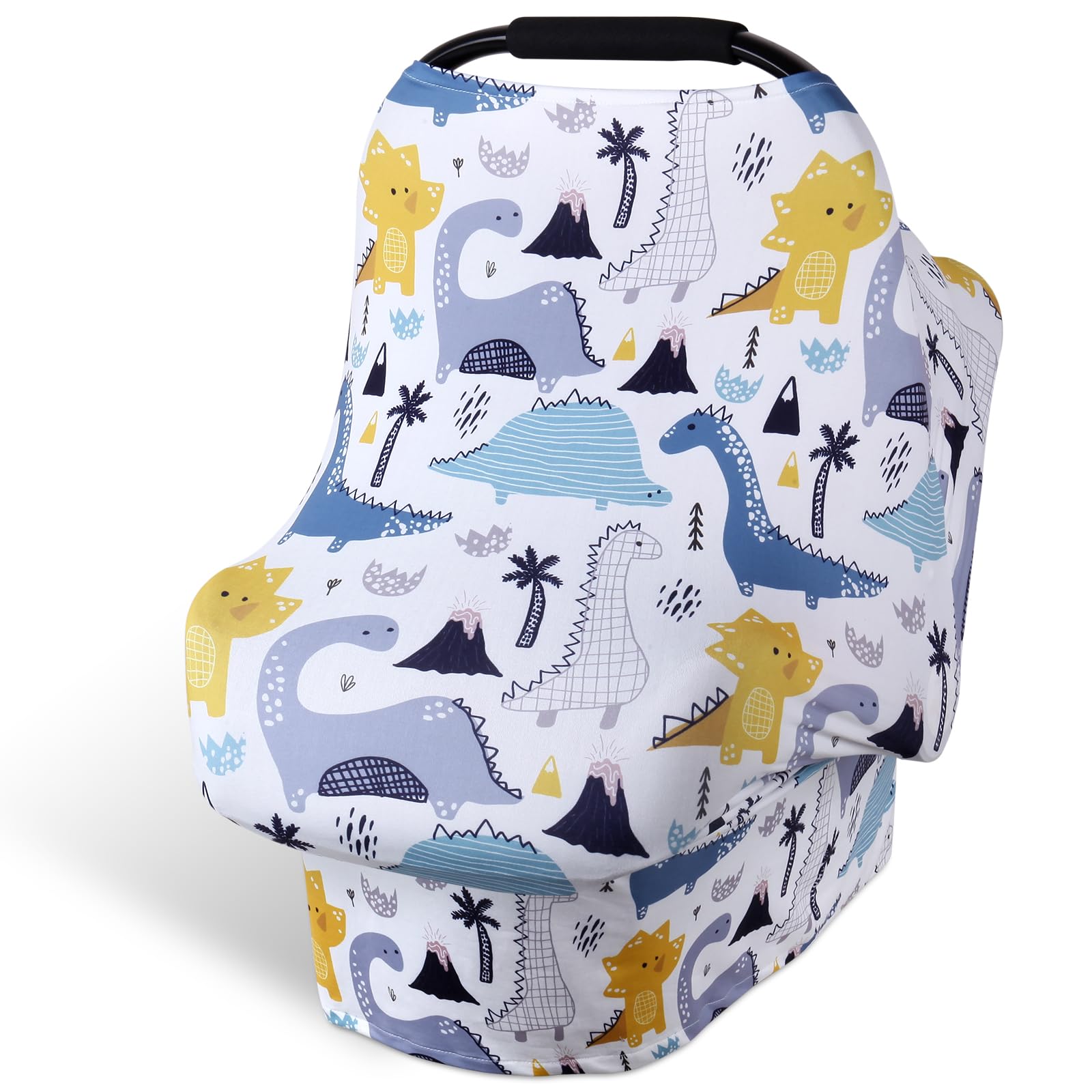 Rquite all-in-1 car seat cover over baby's car seat for full protection from sun and wind.