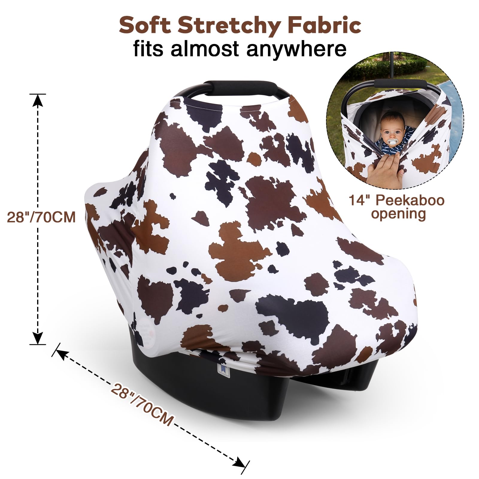 Rquite All-in-1 car seat cover gift-ready design for baby showers