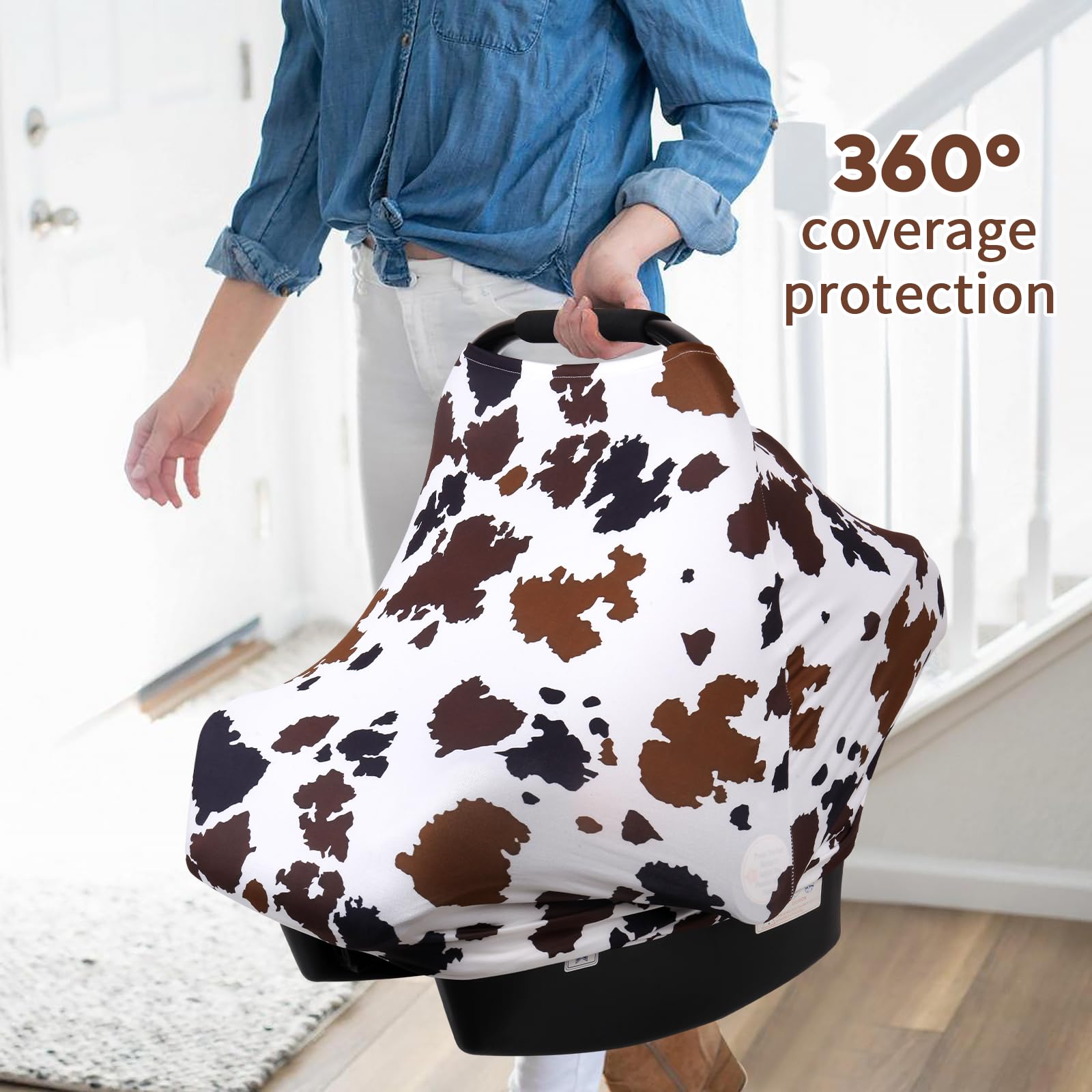 Rquite All-in-1 car seat cover stroller shade shields baby outdoors