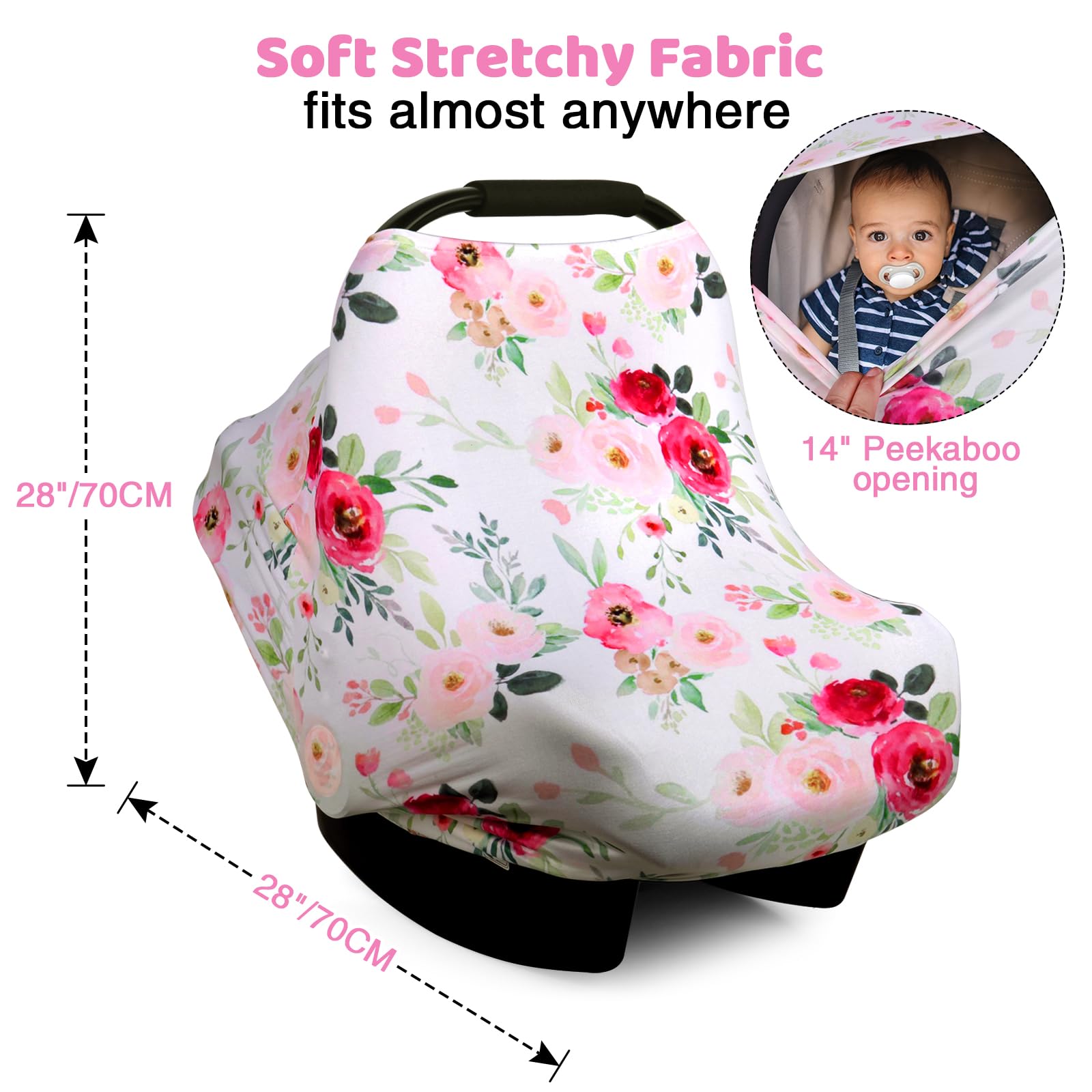 Rquite car seat cover for breastfeeding privacy in public settings.