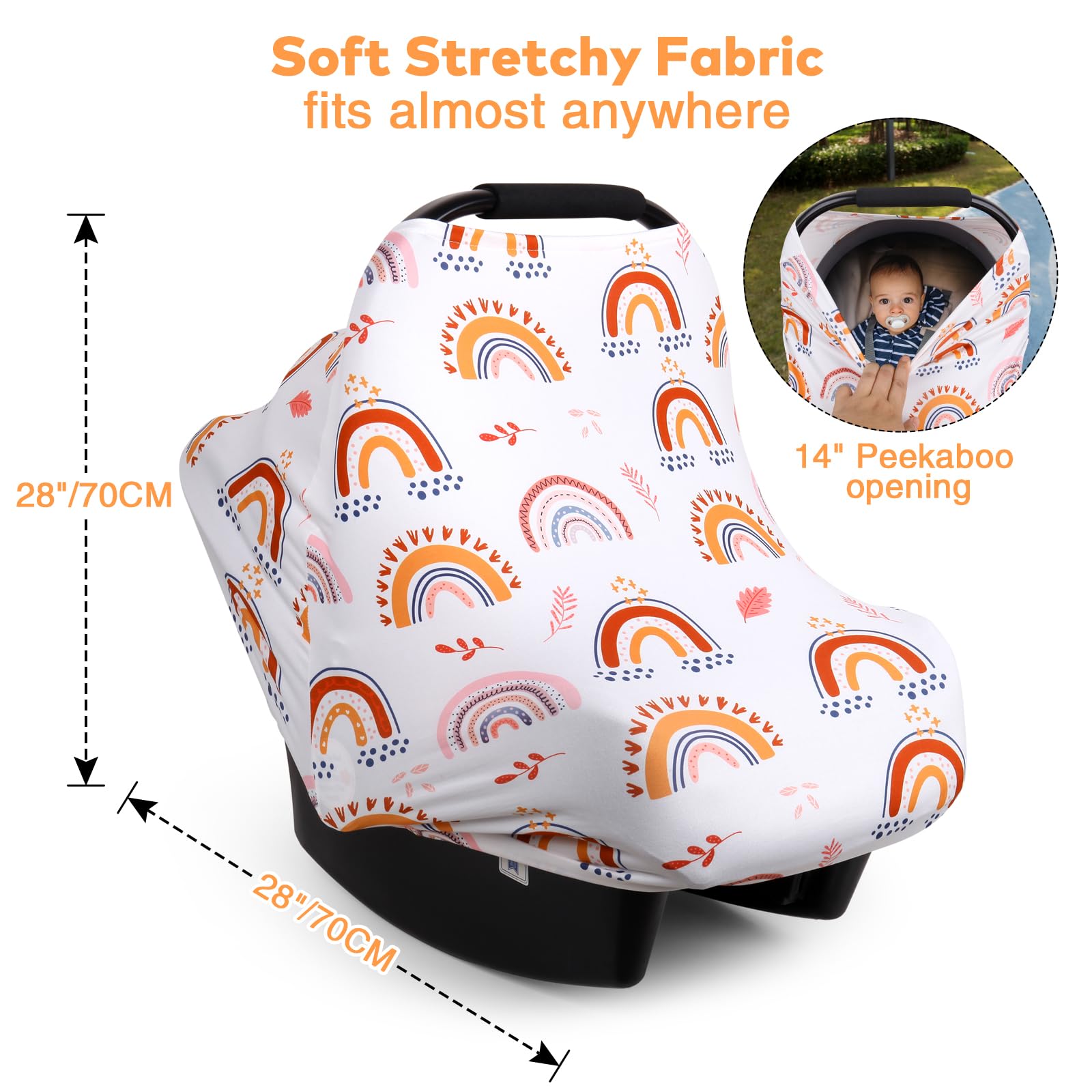 Rquite gender-neutral floral print cover suits girls or boys on the go