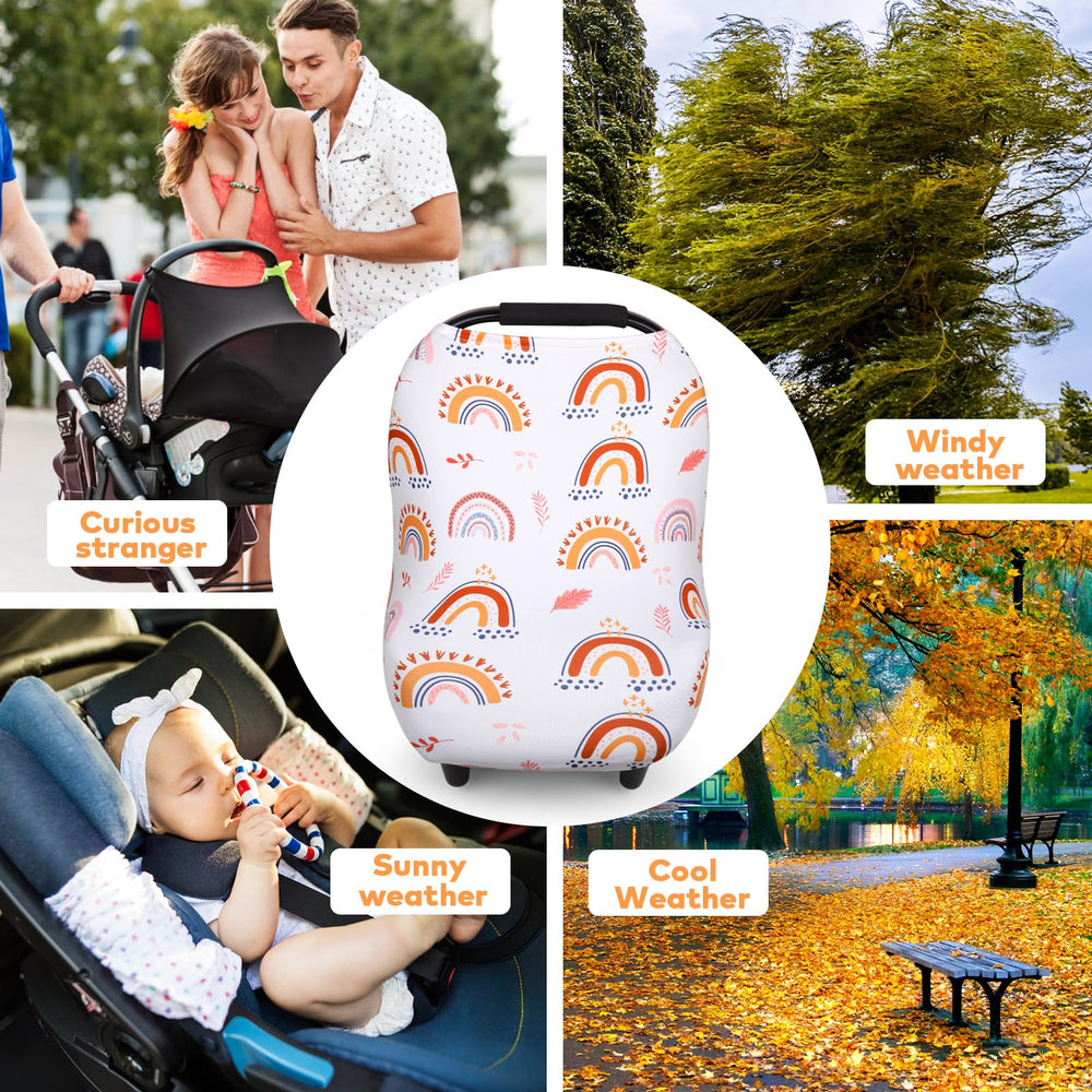 Rquite multi-use baby cover doubles as a high chair and shopping-cart shield