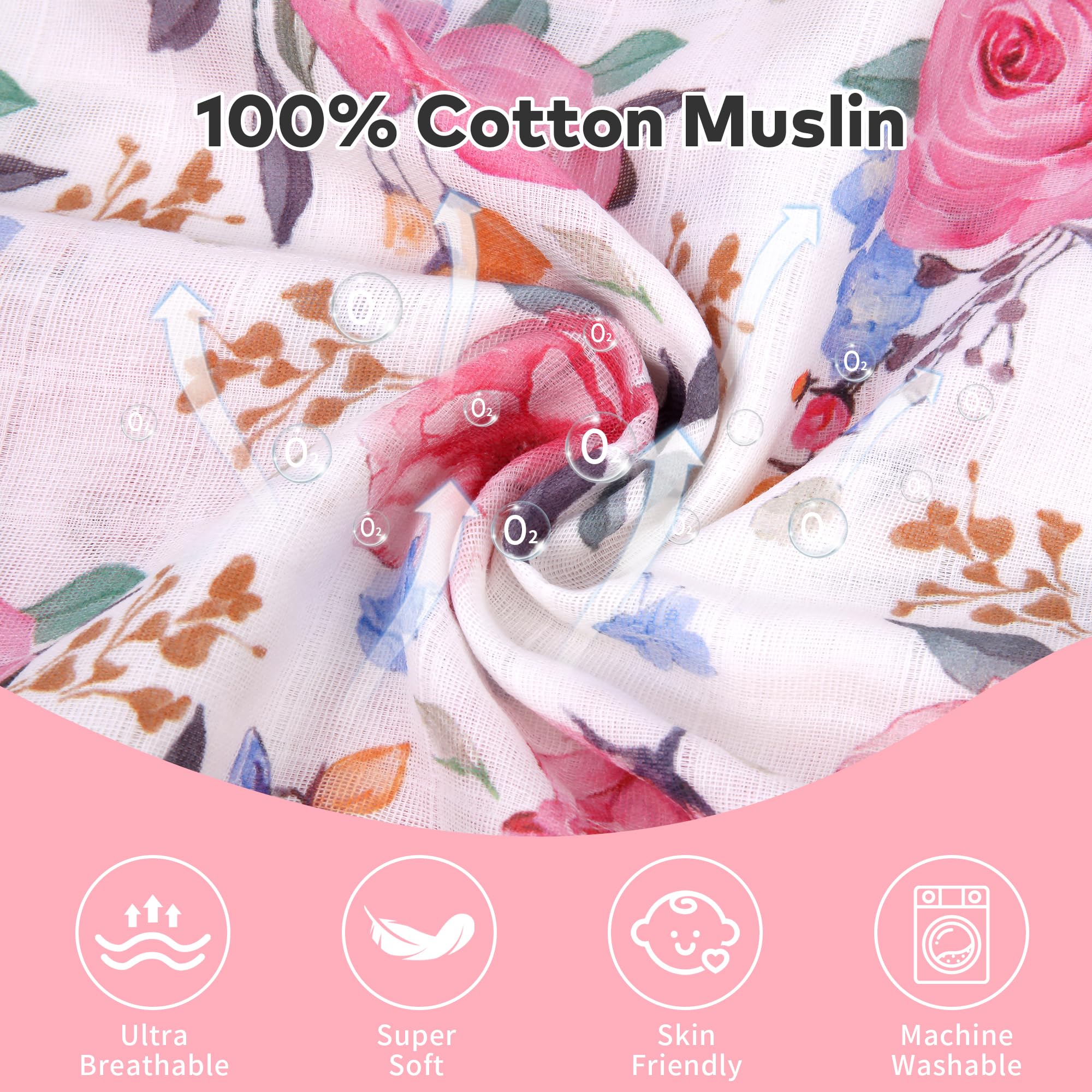 Rquite muslin newborn essentials gift-ready fabric and prints