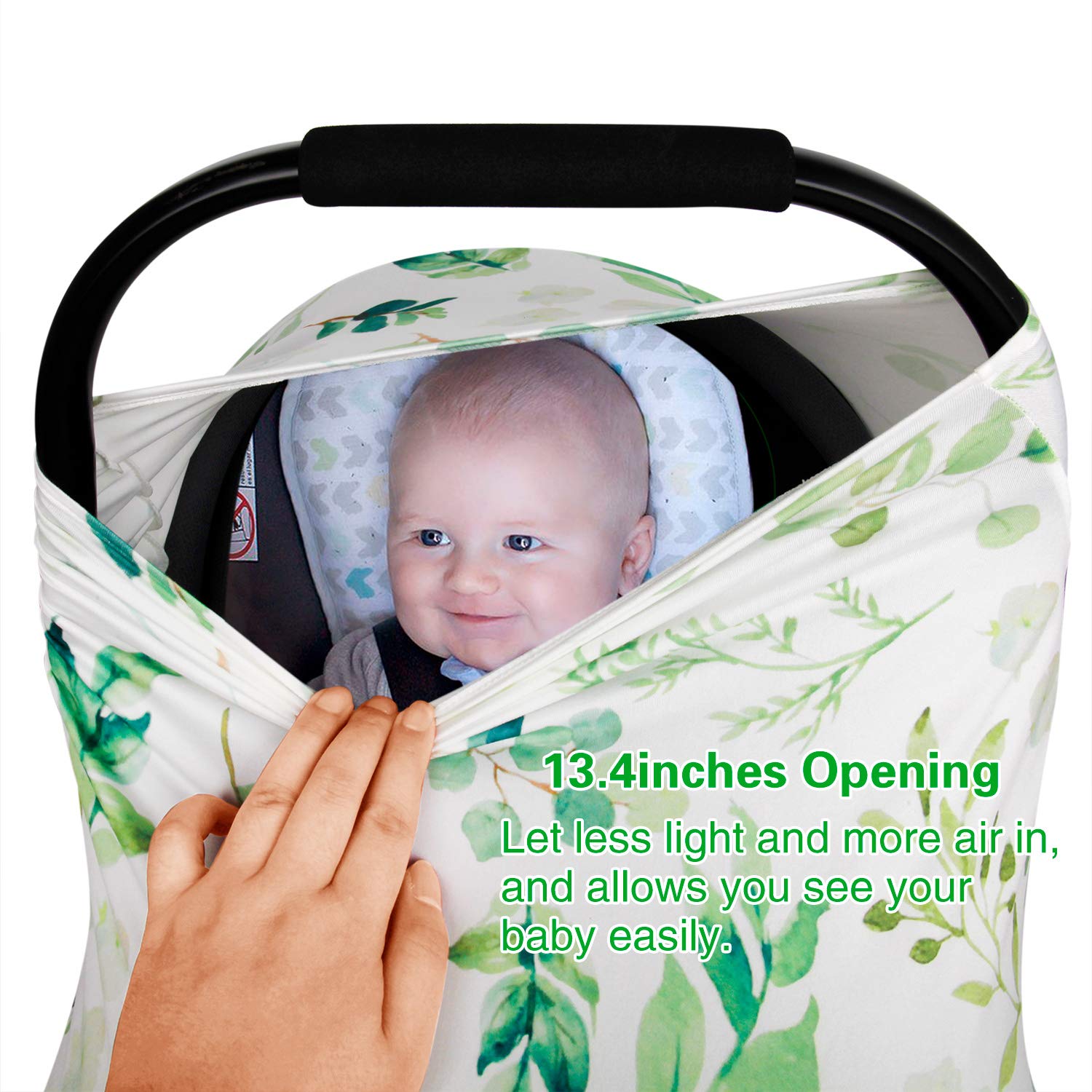 Rquite nursing cover makes a thoughtful car-seat privacy shield for baby.