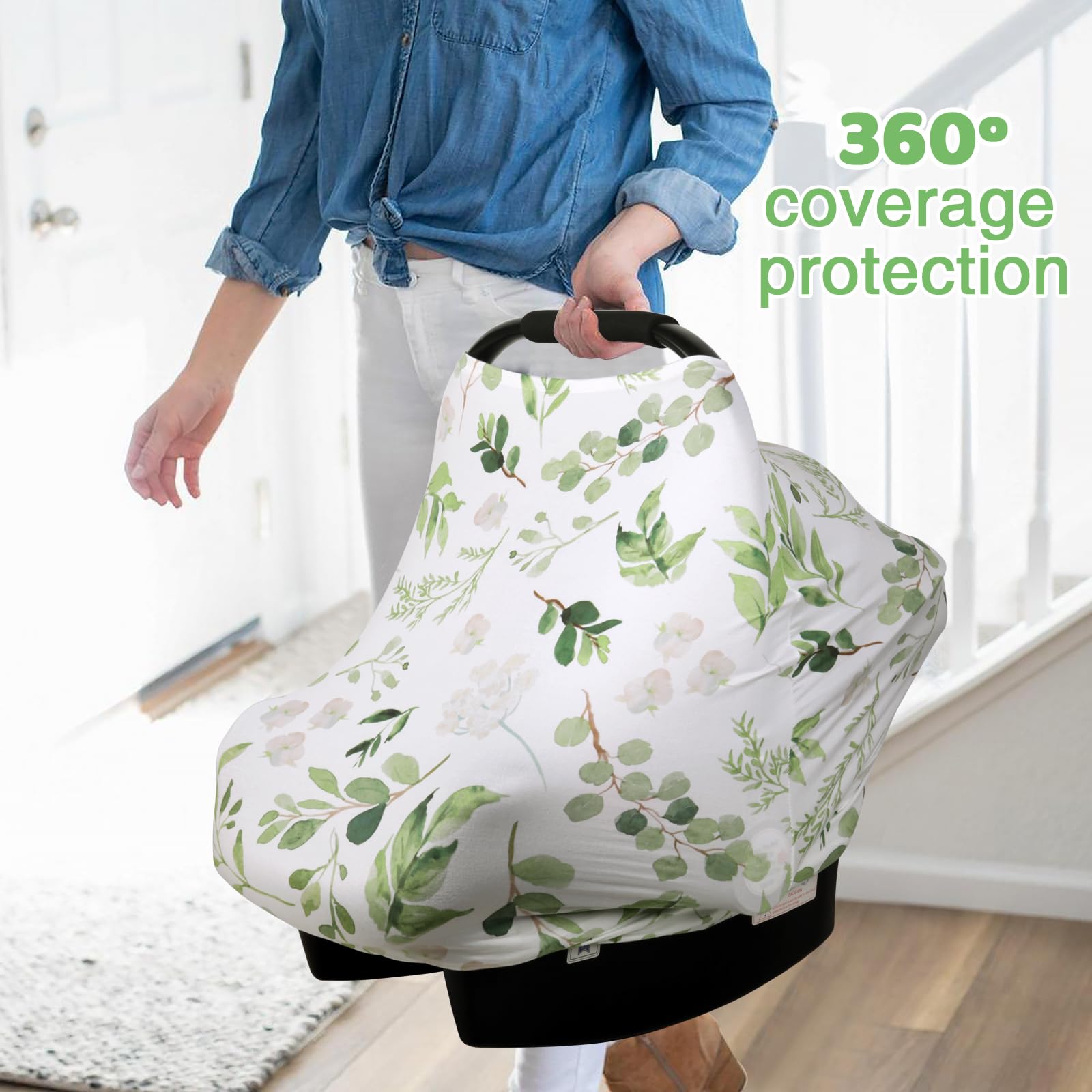 Rquite nursing cover size with top opening provides easy baby peeks and airflow.
