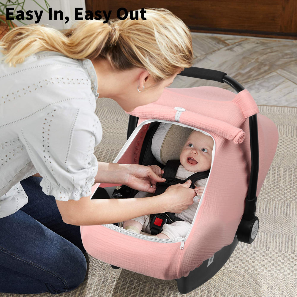 Rquite pink car seat cover summer shade showcasing stylish color and cooling use.
