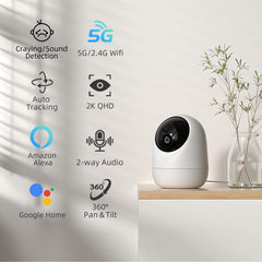 Rraycom camera motion tracking follows activity across the room for comprehensive monitoring.
