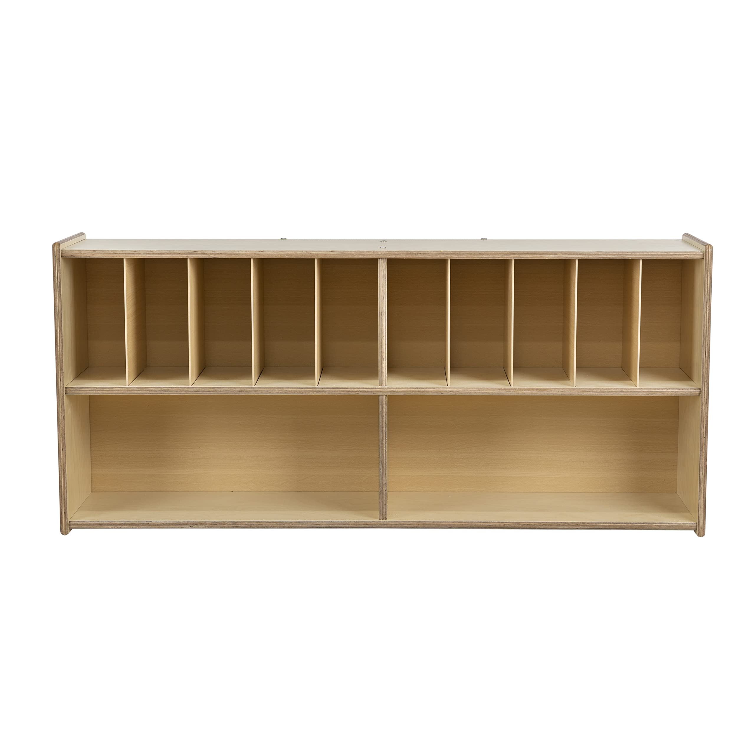RRI Goods diaper-storage-organizer wall-mount closeup shows sturdy birch plywood construction.