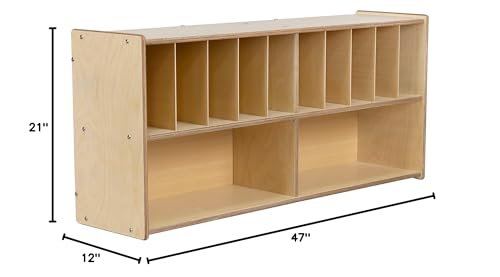 RRI Goods wall-mounted storage supports nursery efficiency during daycare routines.
