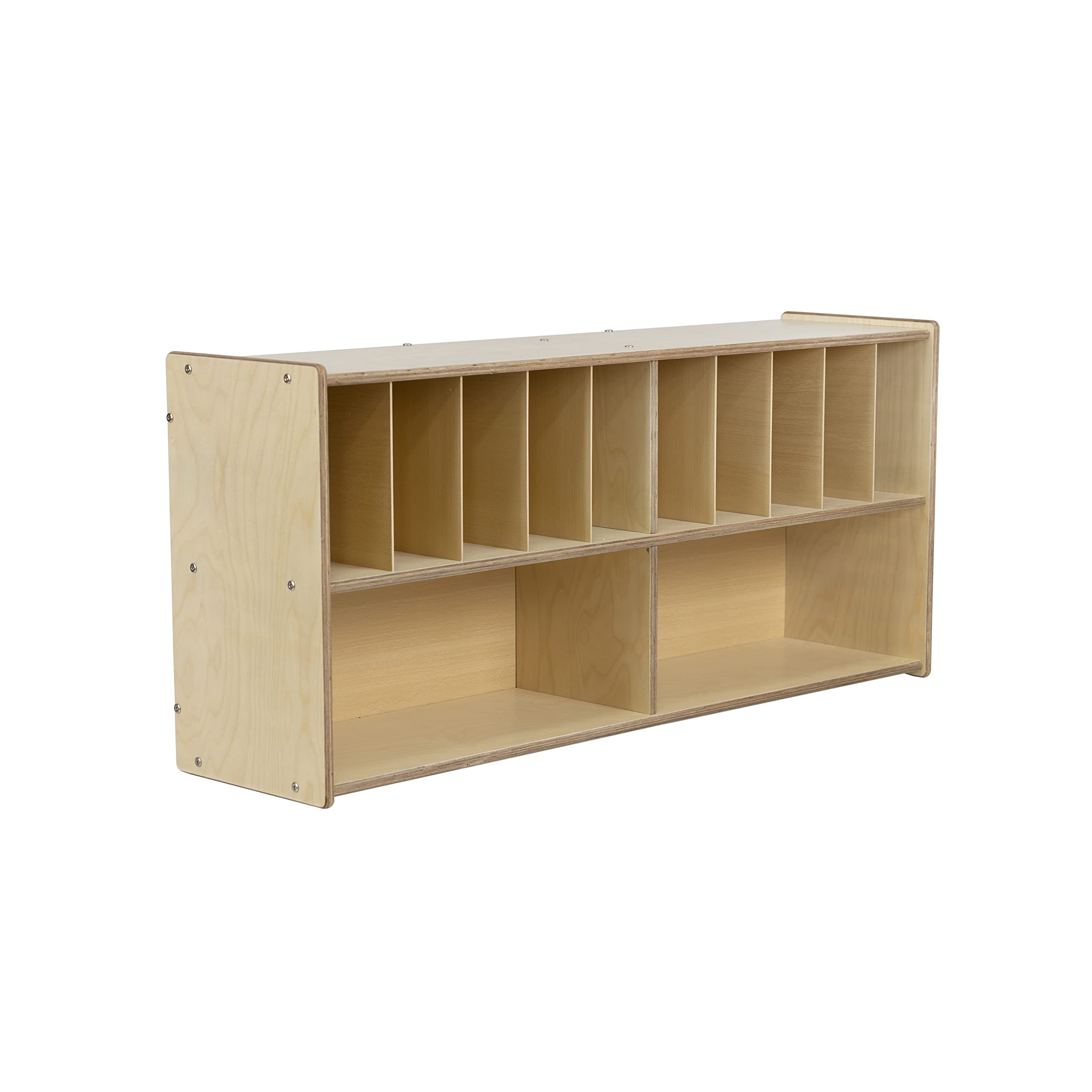 RRI Goods wall-mount diaper organizer front view demonstrates easy access to supplies.